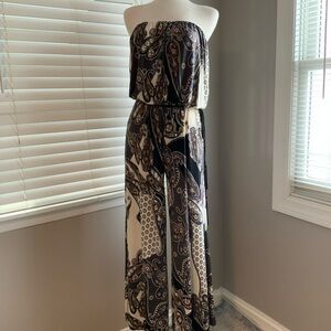 Patchington Black and Cream Paisley Jumpsuit